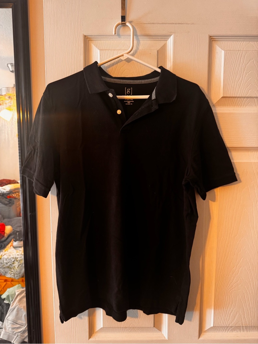Men's Black Polo Shirt - Classic Short Sleeve